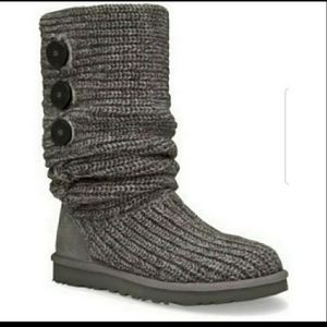 Ugg Tall grey heathered cardi boots size 8
